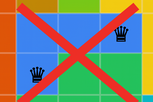 Each colored region must contain one queen.